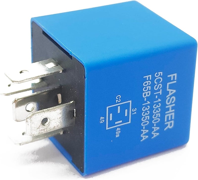 GROBARPART 5 pin 12 Volt Turn Signal Flasher Relay for Lights Compatible with Ford 1995-2014 F350 F150 F250 F350 Super Duty Escape Excursion Expedition 5C3T-13350-AA F65B-13350-AA Hazard Warning Relay - Image 5